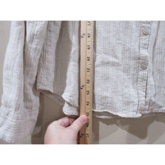 Orvis Classic Collection Linen Blend Shirt Women's Small Button Down Striped - Picture 5 of 10
